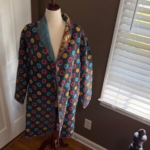 Quilted Polka Dot Coat - with pockets!